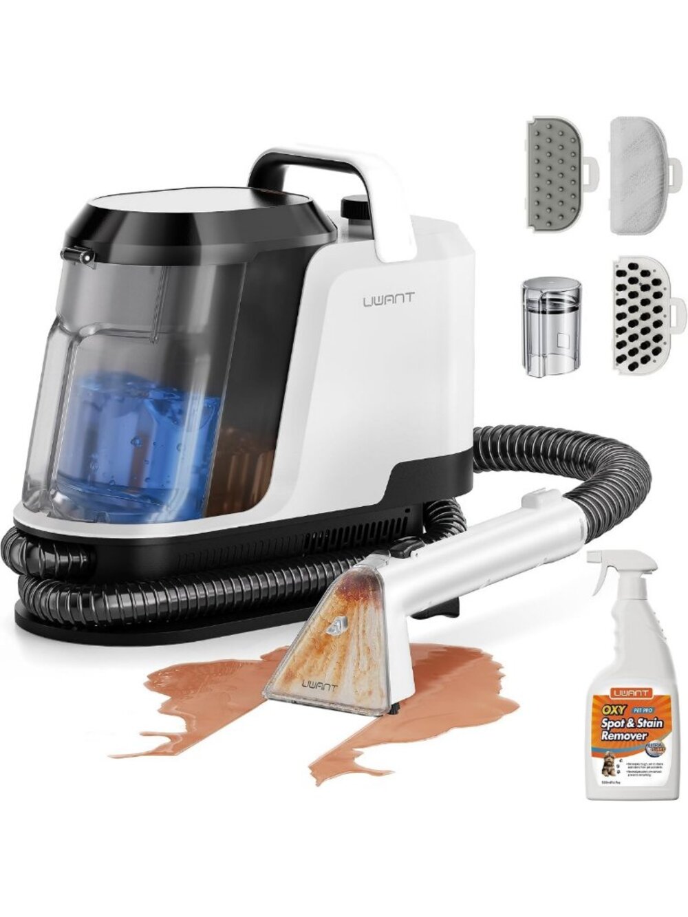 Powerful 18Kpa Upholstery Cleaner Machine with Pet Pro Tools & Accessories